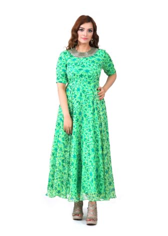 Light Green Soft Organza Dress