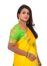 Load image into Gallery viewer, Beautiful Yellow and Green Saree with Kassu Work

