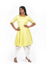 Load image into Gallery viewer, Yellow Shoulder Cut Patiyala Suit
