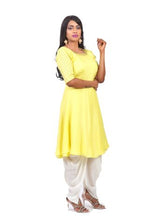 Load image into Gallery viewer, Yellow Shoulder Cut Patiyala Suit
