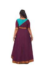 Load image into Gallery viewer, Sea Green &amp; Burgundy Color Jacket Style Long Dress
