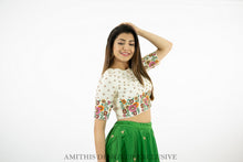 Load image into Gallery viewer, Cream Color Multi Thread Work Raw silk Blouse
