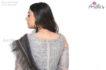 Load image into Gallery viewer, Olive &amp; Gray combo Party Wear Saree
