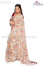 Load image into Gallery viewer, Soft Touch Printed Fall Colors Saree With Velvet Blouse
