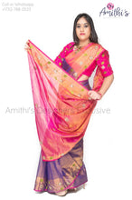 Load image into Gallery viewer, Hot Pink &amp; Purple Combo Tissue Silk saree
