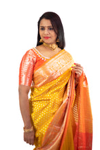 Load image into Gallery viewer, Mustard Yellow and Orange combo Venkatgiri Sil
