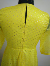 Load image into Gallery viewer, Yellow Color Nakki Work Long Dress
