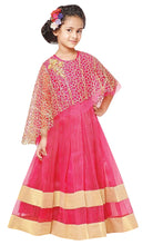 Load image into Gallery viewer, Little Kids Pink Soft Tissue With Gold Cape
