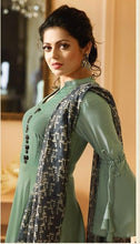 Load image into Gallery viewer, Light Green Long Frock With Floral Dupatta
